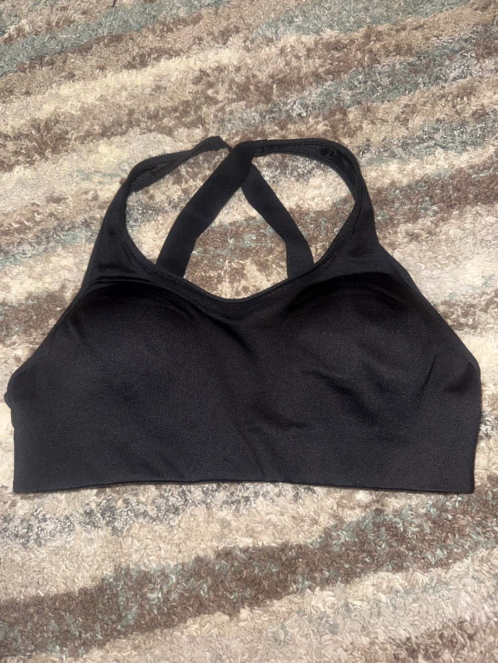 PINK Victoria's Secret Black Racerback Sports Bra